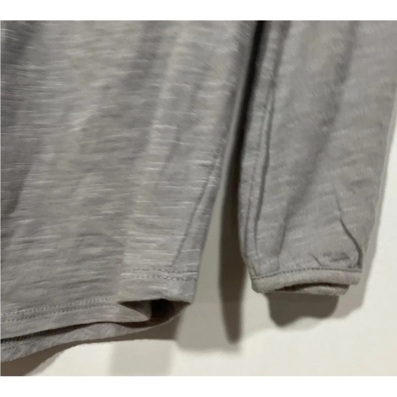 Lucky Brand Half‎ Button Top Womens Small Gray Embroidered Long Sleeve Cotton - Picture 5 of 8